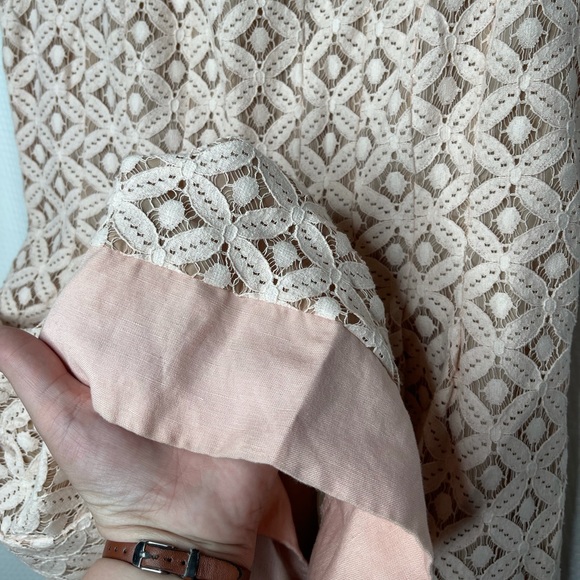 ELIZA J Pink Lace Pintuck Fit & Flare Mini Dress - Picture 5 of 9